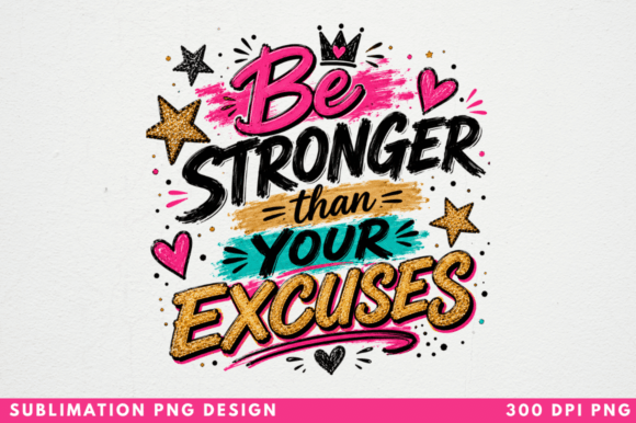 Be Stronger Than Your Excuses PNG