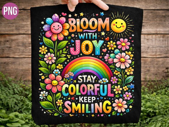 Bloom with Joy: Stay Colorful Smile PNG