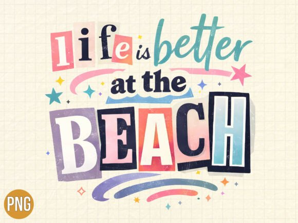 Elevating Summer Branding with the Life is Better at the Beach Summer PNG