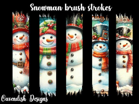 Snowman 10 X Brush Stroke Designs PNG: A Guide for Winter Crafters