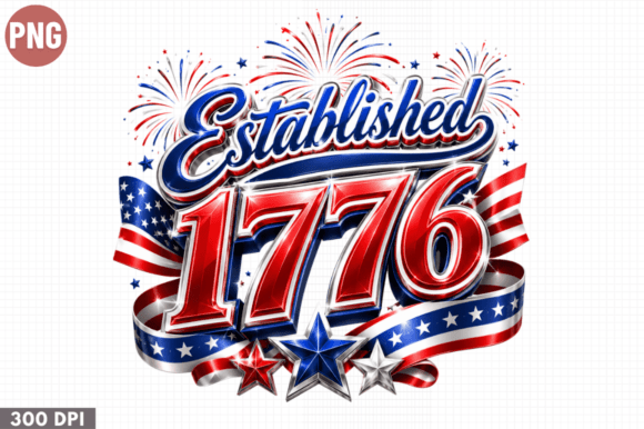 Strategic Branding with the Established 1776 Patriotic PNG