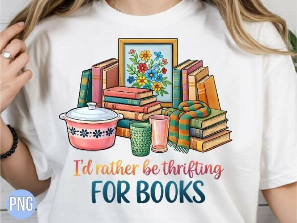 Thriving for Books Thrift Store PNG Design