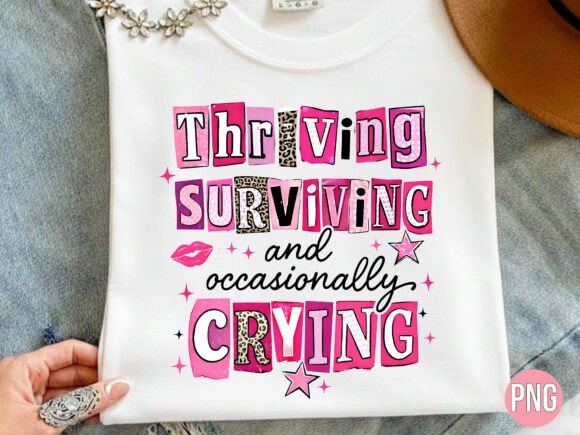 Unleashing Creativity with the Thriving Surviving and Crying PNG Shirt Design