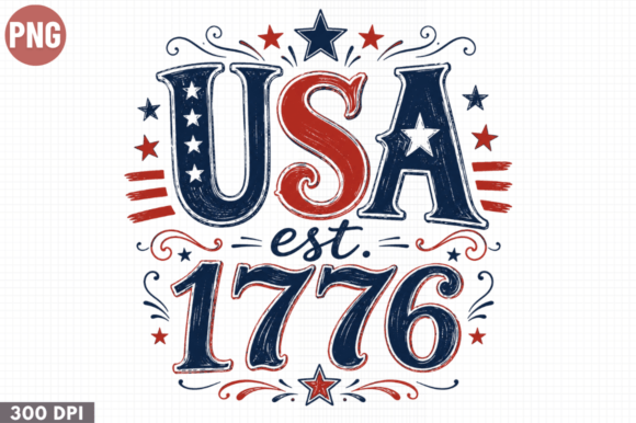 Unlocking Creative Potential with the Retro USA Est 1776 PNG Design