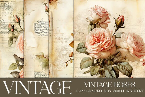 Vintage Floral Scrapbook Papers, S14: A Strategic Asset for Digital and Physical Design