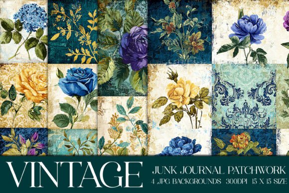 Vintage Quilt Style Backgrounds, S19: A Strategic Asset for Digital and Print Design