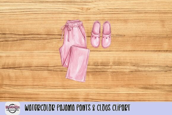 Watercolor Pajama Pants Clogs Clipart: A Guide to Cozy Digital Design